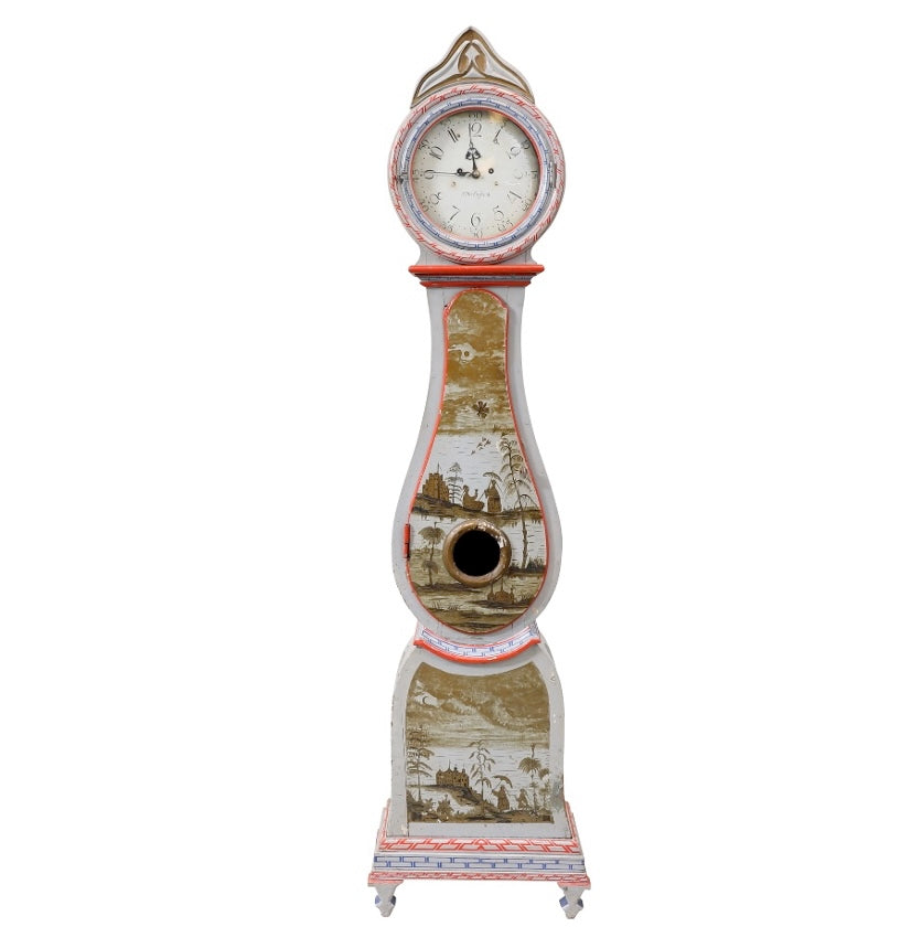 Antique Swedish Mora Clock Chinoiserie