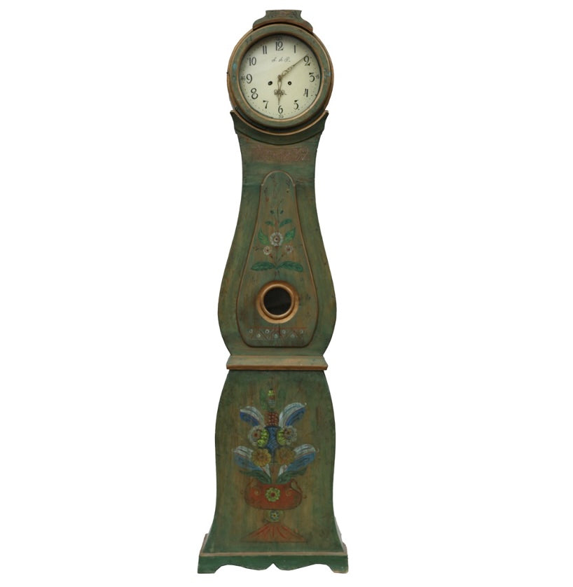 Antique Swedish Green Mora Clock